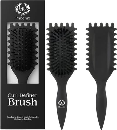 Phoenix Hair Products - Krullen Borstel - Curl Definer Brush - Anti-pluis - Styling Brush Krullen - Krullen Define Borstel