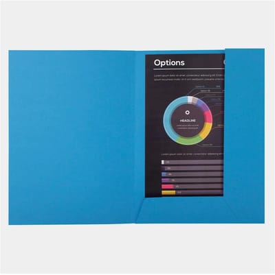 Exacompta 5x ROCK''S 210 pak van 50 dossiermappen met 2 kleppen - 24x32cm - - Blauw - 216019E