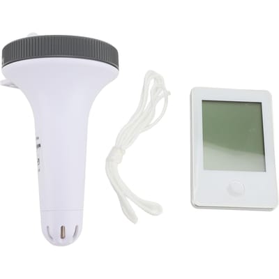 Thermomètre de piscine sans fil flottant pour aquarium, jauge de température de l'eau pour piscines, spas white