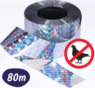 Knaak Afschrik Lint Vogels - Duivenverjager - Holografisch Lint - 80m - Tape - Diervriendelijk