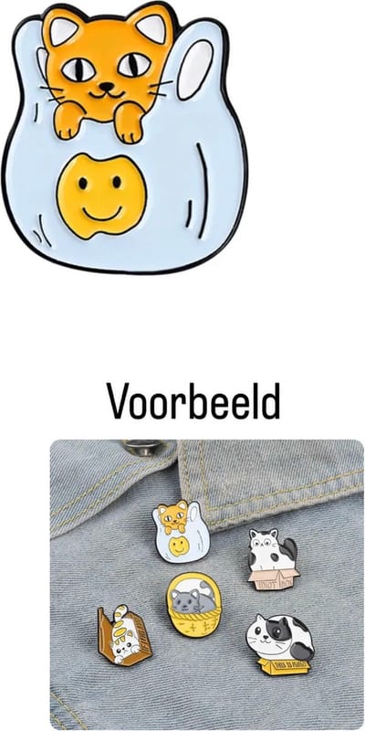 Akyol - Fat cat Broche - Broche - cat - poes - fan club - Cadeau - enamel broche - broche pins - kledingspeld -halloween speld -halloween broche - pin-Bedankje – leuke broche -verjaardag cadeau - cadeau - broche voor kattenliefhebber –cat fan clu