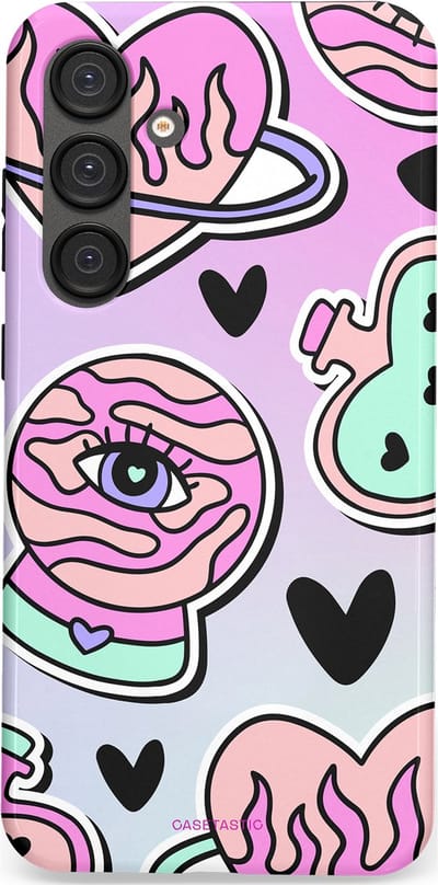 Casetastic Hoesje Geschikt voor Samsung S25 Plus - Stijlvolle Beschermende Duo-layer Case - Pastel Popart