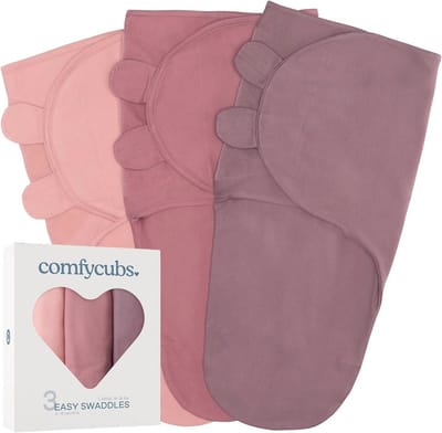 Inbakerdeken Baby - Ademend Katoen 3-pack voor 3-6 maanden - Slaapzak Wrap voor jongen en meisje