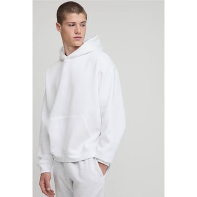 Essential Oversized Boxy Hoodie | White | Size Small