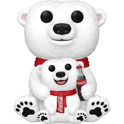Coca-Cola Ad Icons - Coca Cola Polar Bear & Cub vinylfiguur 241 Funko Pop! standaard
