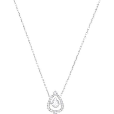Swarovski Sparkling Classic Dazzling Druppel Ketting Dames ketting Zilver 5451992 Box (Random Color) white