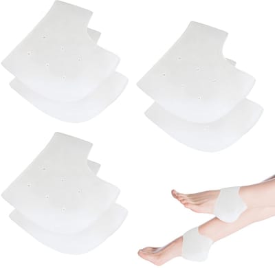 6 stuks hielbeschermers, siliconen hielkussens voor schoenen, zachte gel pads voor hielpijn, plantaire fasciitis, geschikt voor hielpijn, droge gescheurde achillespees, gelpads