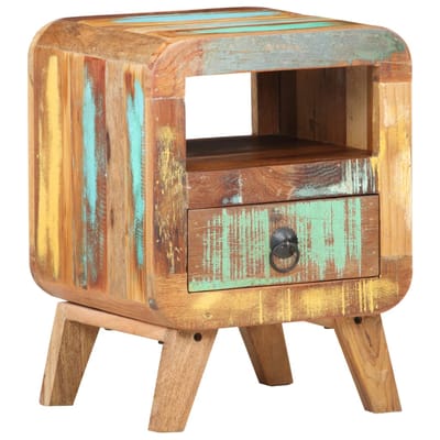 vidaXL - Nachtkastje - 30x30x41 - cm - massief - gerecycled - hout