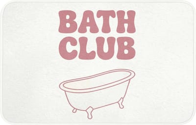 WC mat 80x50 cm - Antislip - Retro - Bad - Roze - Toiletmat - Vloermat - Douchemat - Toilet tapijt - Toiletmatten