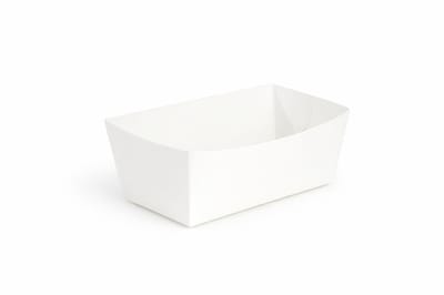 100x Frietbakje A9 - eco snackbakje - kartonnen verpakking - snackbakje wit- milieuvriendelijk - duurzaam - patat - barbecue - feestje - picknick - bbq - disposable - wegwerp - takeaway - serveerschaal - zomer - feestje