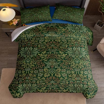 william morris nouveau De Aardbeidieven Dekbedovertrek Set King Queen Double Full Twin Eenpersoons Maat Bedlinnenset 140x210cm