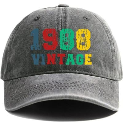 Geboren In 1983 Baseballpet Verweerd Vintage 1980-1989 Verjaardagscadeau Papa Hoeden Pet Mannen Retro Outdoor Zomer Verstelbare Pet gray