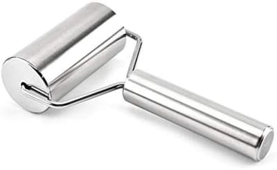 Roestvrijstalen Deegroller 19x10,5 cm – Ergonomisch, Duurzaam en Gemakkelijk in Gebruik voor Pasta, Pizza en Koekjes