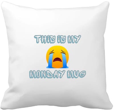 Akyol - this is my monday mug Kussen hoes - Quotes - maandag - dit is mijn maandag mok - verjaardagscadeau - kado - gift - geschenk - huil emoji - 40 bij 40 cm