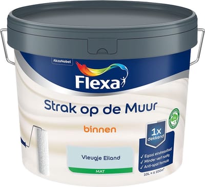 Flexa - Strak Op De Muur Binnen Mat - Vleugje Eiland - Mengverf - 10 L