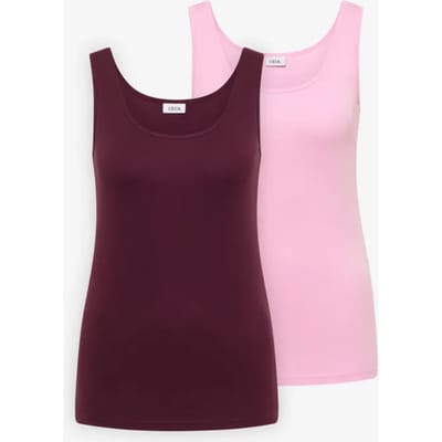 Basic top met ronde hals in een 2-pack