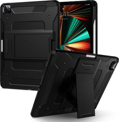 Spigen Tough Armor Pro Apple iPad Pro 12.9 2021 Hoes Zwart