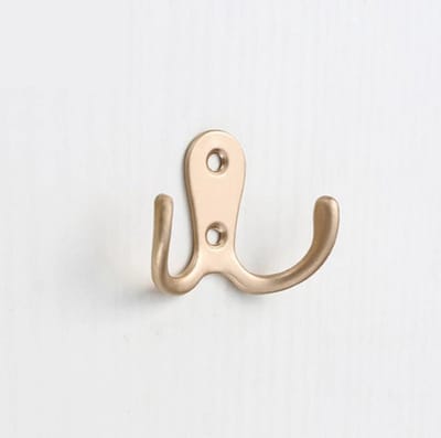 FSW-Products - 2 Stuks - Kapstokhaken - Ophanghaken - Kapstokhaken met Schroeven - Deurhaken - Kledinghaak - Goud - Ophanghaak - Kapstok - Stalen Haken