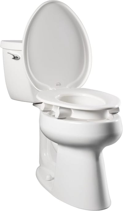 Verhoogde Toiletbril 7,6 cm (3 Inch) met Hygiënisch Schoonmaakschild