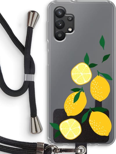 Case Company® - Hoesje met koord geschikt voor Samsung Galaxy A32 5G hoesje met Koord - You're my lemon - Telefoonhoesje met Zwart Koord - Bescherming aan alle Kanten en Over de Schermrand