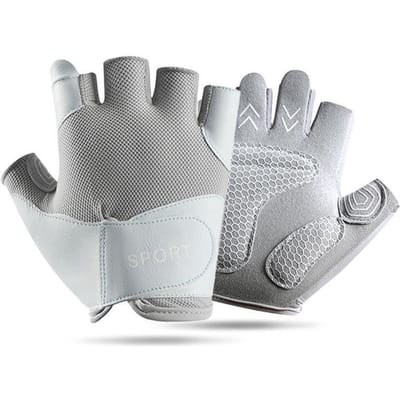 Fitness Atletische Handschoenen Heren en Dames Fietsen Lekkende Vingerhandschoenen Apparatuur Training Dun Buiten Gebruik Klimmen Zomer Halve Vinger Handschoenen L