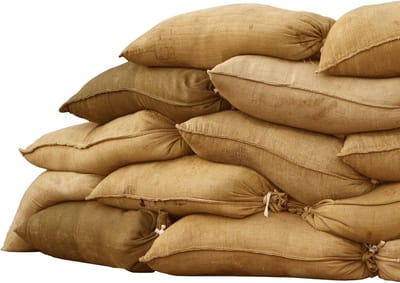 Zandzakken Set - Opbergzakken Jute - Waterkering Bouw - Hoge Draagkracht - 14x26 Inch - Rood