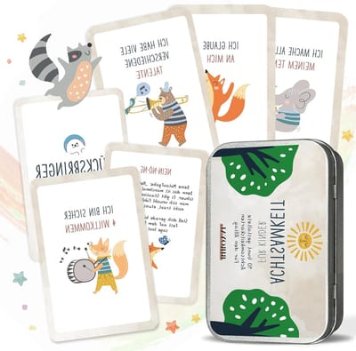 40 Affirmatiekaarten voor Kinderen, Mindfulness en Motivatie, Inclusief Metalen Doos, Voor Gevoelens, Zelfliefde en Dankbaarheid, Perfecte Cadeaus voor de Eerste Stap