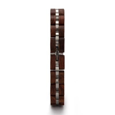 Hoentjen, houten armband - palissander RVS, 12mm