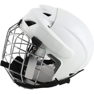 Ensemble Casque de Hockey avec Grille Équipement de Protection pour Hockey sur Glace Jeune Protection Sportive pour Hockey à Roulettes M white