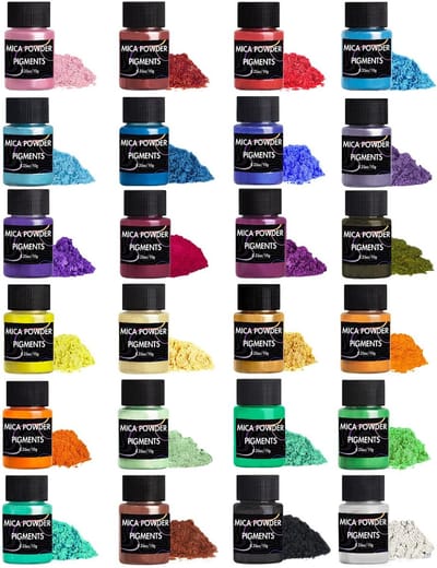 Dailygoods- Parelmoer Pigmentpoeder 240 g - 24 Kleuren - Epoxyhars - Zeepmaken - Handwerk - Kleurstoffen - Kleurpoeder