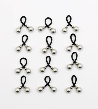Haar binders met Swarovski Parels  licht grijs