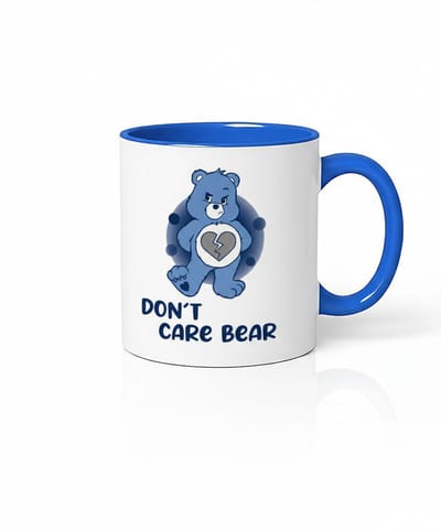 Don't Care Bear Mok - Keramische Koffiemok met Uniek Design