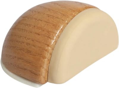 Houten Deurstopper - Vloer Stopper - Deuren Beschermen - Zelfklevend Ontwerp - 45 x 35 cm - Eiken Wit