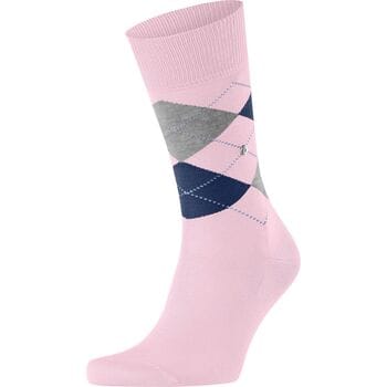 Burlington Manchester gedessineerd katoen sokken heren roze - maat 40-46
