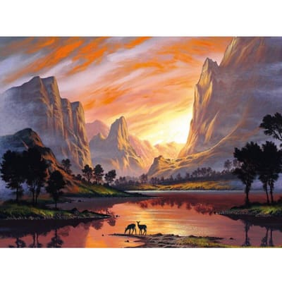5D Diamant Schilderen Volledige Boor Landschap Kristal Schilderen Handmatige Hobby Diamant Borduren Home Decor 20X30CM beige