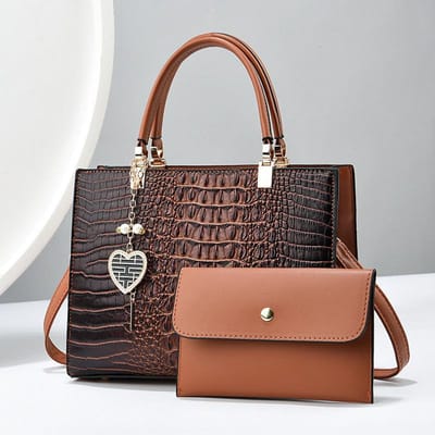 Dernier Sac à Main Imprimé Crocodile Sens Haut de Gamme Grande Capacité À Utiliser Envoyer à Maman Sac Bandoulière Killer Matériau Durable . black