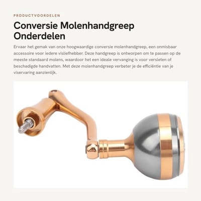 Molenhandgreep Universele Pasvorm - Vervangingsonderdeel - Lichtgewicht - Geschikt voor Draaiende Molen - Verkrijgbaar in Maten - Verbeterde Visefficiëntie - Visserijhandvat