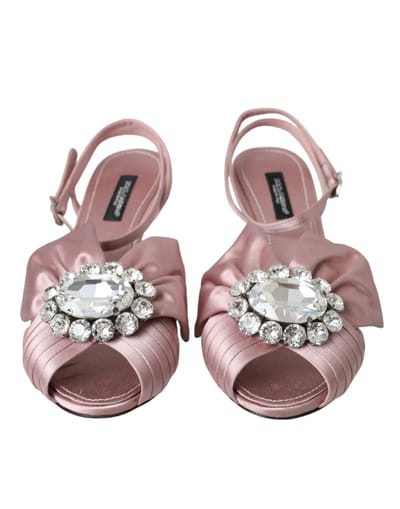 Boog Versierde Satijnen Sandalen