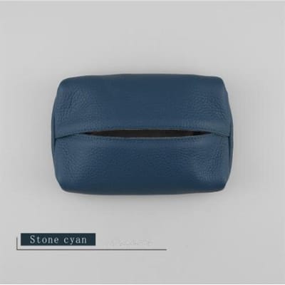 Opbergtas voor auto-tissuebox van echt leer, creatieve papieren dispenser voor restaurant, lichte luxe, high-end woonkamer
