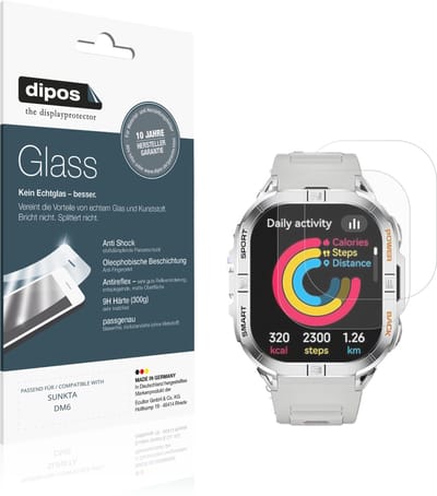 dipos – 2x Matte Pantserfolie geschikt voor SUNKTA DM6 | 9H Screenprotector