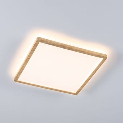 LED-paneel Atria Shine Backlight IP44 hoekig 293x293 mm 16W 1600lm 3000K Houtlook