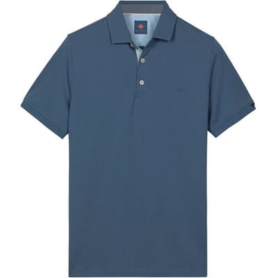 Baileys Polo Solid Oxford Piqué Cotton Stretch Riviera Blue / male