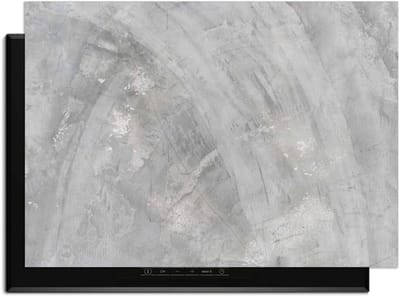 KitchenArt - Concrete Flow – Inductie Beschermer - 83x51.5 cm - Kookplaat Beschermer - Luxe Afdekplaat Inductieplaat - Anti-slip & Oprolbaar - Beschermmat Inductiekookplaat