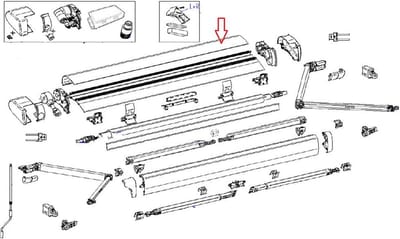 Thule 6300 Cover Housing 4.50m Antraciet