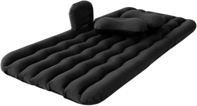 Auto Luchtbed - Reiskussen Bed - Comfortabel Reizen - Universeel Achterbank Model - One Size - Zwart