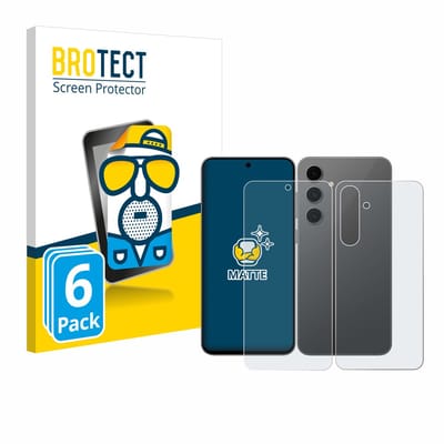 BROTECT - Screenprotector voor Samsung Galaxy S24 FE (Voor+Achter) - Folie Beschermfolie matte 6 Stuks
