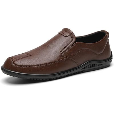 Mocassins pour hommes Cuir Respirant Chaussures Décontractées pour Hommes Chaussures de Conduite pour Hommes Baskets Noires à Enfiler Plates Mocassins Faits Main 40 marron