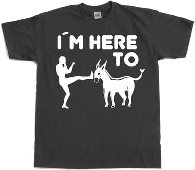 Hybris I'm Here To Kick Ass T-shirt SH-1-15157-LFH2-5
