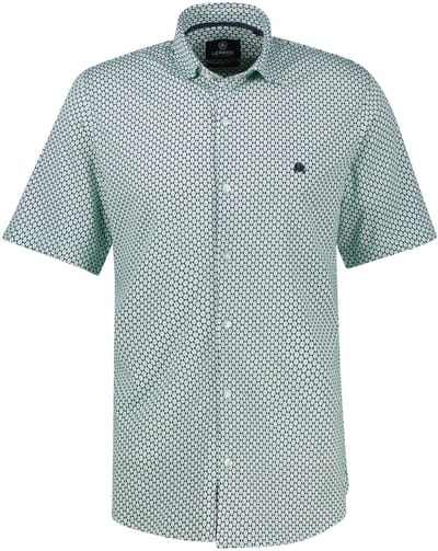 LERROS Overhemd met korte mouwen en fijn dessin, grote maten , Maat: 5XL , Kleur: MINT WATER , 100% katoen