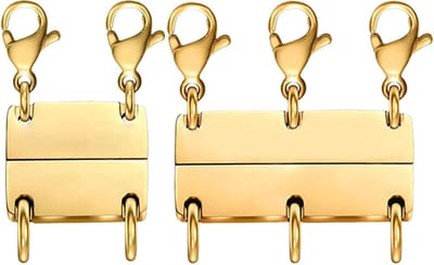 KZQ Magnetische Sluiting voor Kettingen, Set van 2 Stuks, Roestvrij Staal, Scheidingsconnector voor Halskettingen, Armbanden en Sieraden, Geschikt voor Het Stapelen van Kettingen